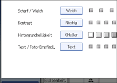 Die Abbildung zeigt das Bedienfeld-Display