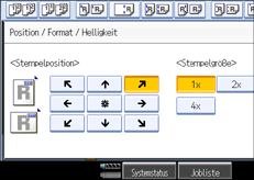 Die Abbildung zeigt das Bedienfeld-Display