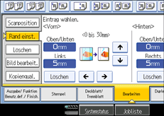 Die Abbildung zeigt das Bedienfeld-Display