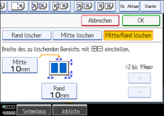 Die Abbildung zeigt das Bedienfeld-Display