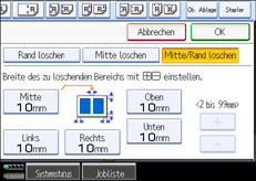 Die Abbildung zeigt das Bedienfeld-Display