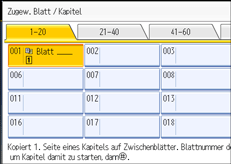 Die Abbildung zeigt das Bedienfeld-Display