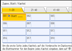Die Abbildung zeigt das Bedienfeld-Display
