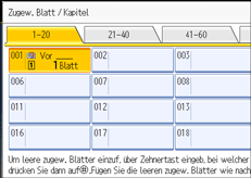 Die Abbildung zeigt das Bedienfeld-Display