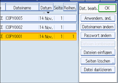Die Abbildung zeigt das Bedienfeld-Display