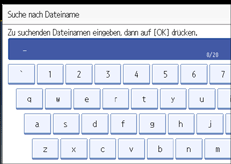 Die Abbildung zeigt das Bedienfeld-Display