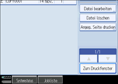 Die Abbildung zeigt das Bedienfeld-Display