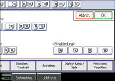 Die Abbildung zeigt das Bedienfeld-Display