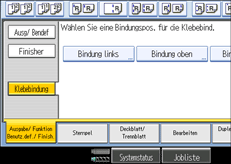 Die Abbildung zeigt das Bedienfeld-Display