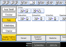 Die Abbildung zeigt das Bedienfeld-Display