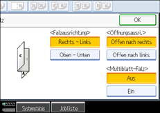 Die Abbildung zeigt das Bedienfeld-Display
