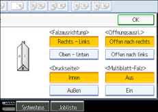 Die Abbildung zeigt das Bedienfeld-Display