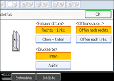 Die Abbildung zeigt das Bedienfeld-Display