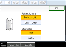 Die Abbildung zeigt das Bedienfeld-Display