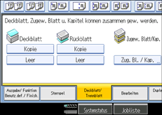 Die Abbildung zeigt das Bedienfeld-Display