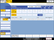 Die Abbildung zeigt das Bedienfeld-Display