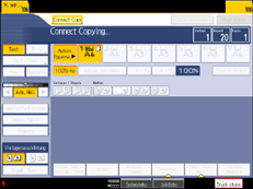 Die Abbildung zeigt das Bedienfeld-Display