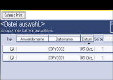 Die Abbildung zeigt das Bedienfeld-Display