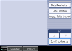 Die Abbildung zeigt das Bedienfeld-Display