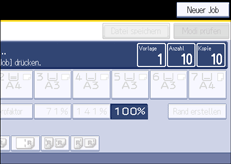 Die Abbildung zeigt das Bedienfeld-Display
