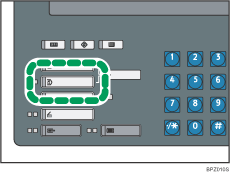 Die Abbildung zeigt die Document Server-Taste