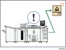 Abbildung von der &Uuml;berwachung des Ger&auml;ts via Computer
