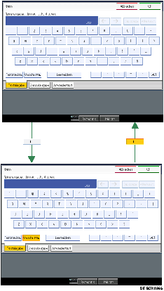 Abbildung der Tasten
