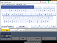 Abbildung der Bedienfeldanzeige