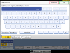 Abbildung der Bedienfeldanzeige