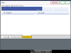 Abbildung der Bedienfeldanzeige