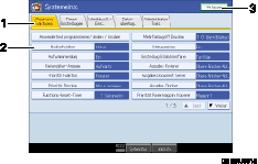 Abbildung Bedienfeldanzeige (nummerierte Abbildung)