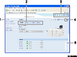 Darstellung der Webbrowseranzeige mit numerierter Abbildung