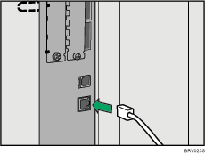 Abbildung des Anschlusses des Ethernet-Schnittstellenkabels