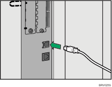 Abbildung des Anschlusses des USB-Schnittstellenkabels