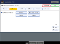 Abbildung Bedienfeld-Display