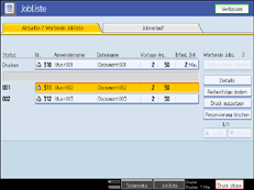 Die Abbildung zeigt die Bedienfeldanzeige