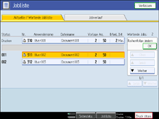Die Abbildung zeigt die Bedienfeldanzeige