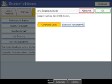 Die Abbildung zeigt die Bedienfeldanzeige