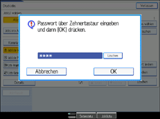 Die Abbildung zeigt die Bedienfeldanzeige