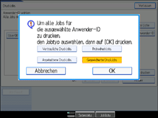 Die Abbildung zeigt die Bedienfeldanzeige