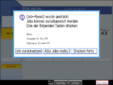 Die Abbildung zeigt die Bedienfeldanzeige