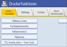 Die Abbildung zeigt die Bedienfeldanzeige