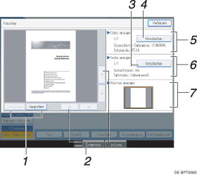 Nummerierte Abbildung Bedienfeld-Display