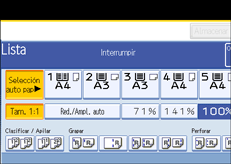 Ilustraci&oacute;n de la pantalla del panel de mandos