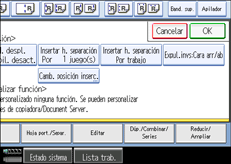 Ilustraci&oacute;n de la pantalla del panel de mandos