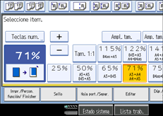 Ilustraci&oacute;n de la pantalla del panel de mandos