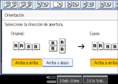 Ilustraci&oacute;n de la pantalla del panel de mandos