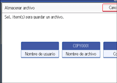 Ilustraci&oacute;n de la pantalla del panel de mandos