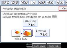 Ilustraci&oacute;n de la pantalla del panel de mandos