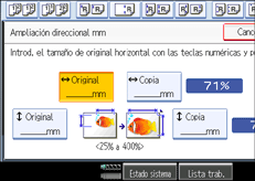 Ilustraci&oacute;n de la pantalla del panel de mandos